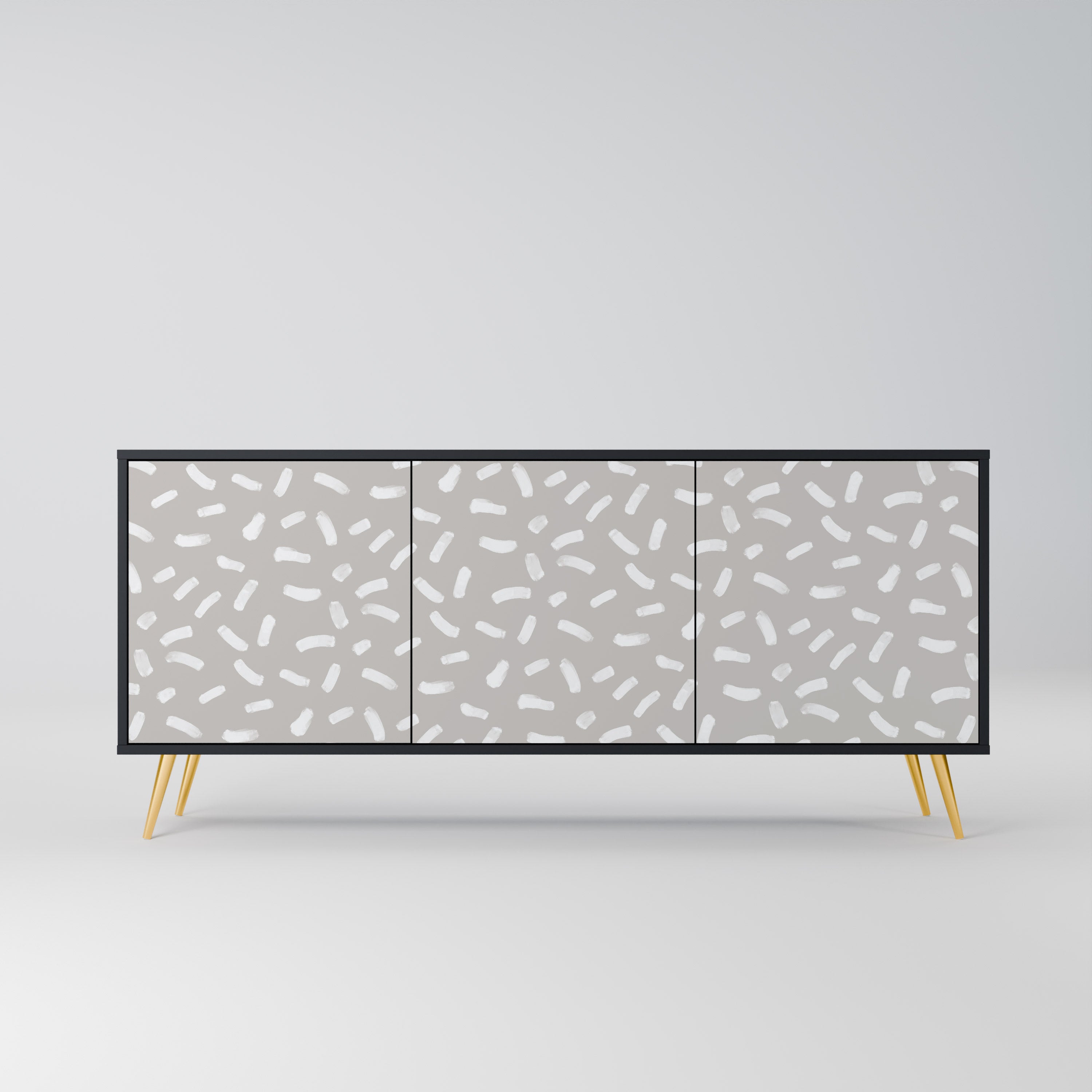 PASSING SECONDS 3-türiges Sideboard in Schwarz