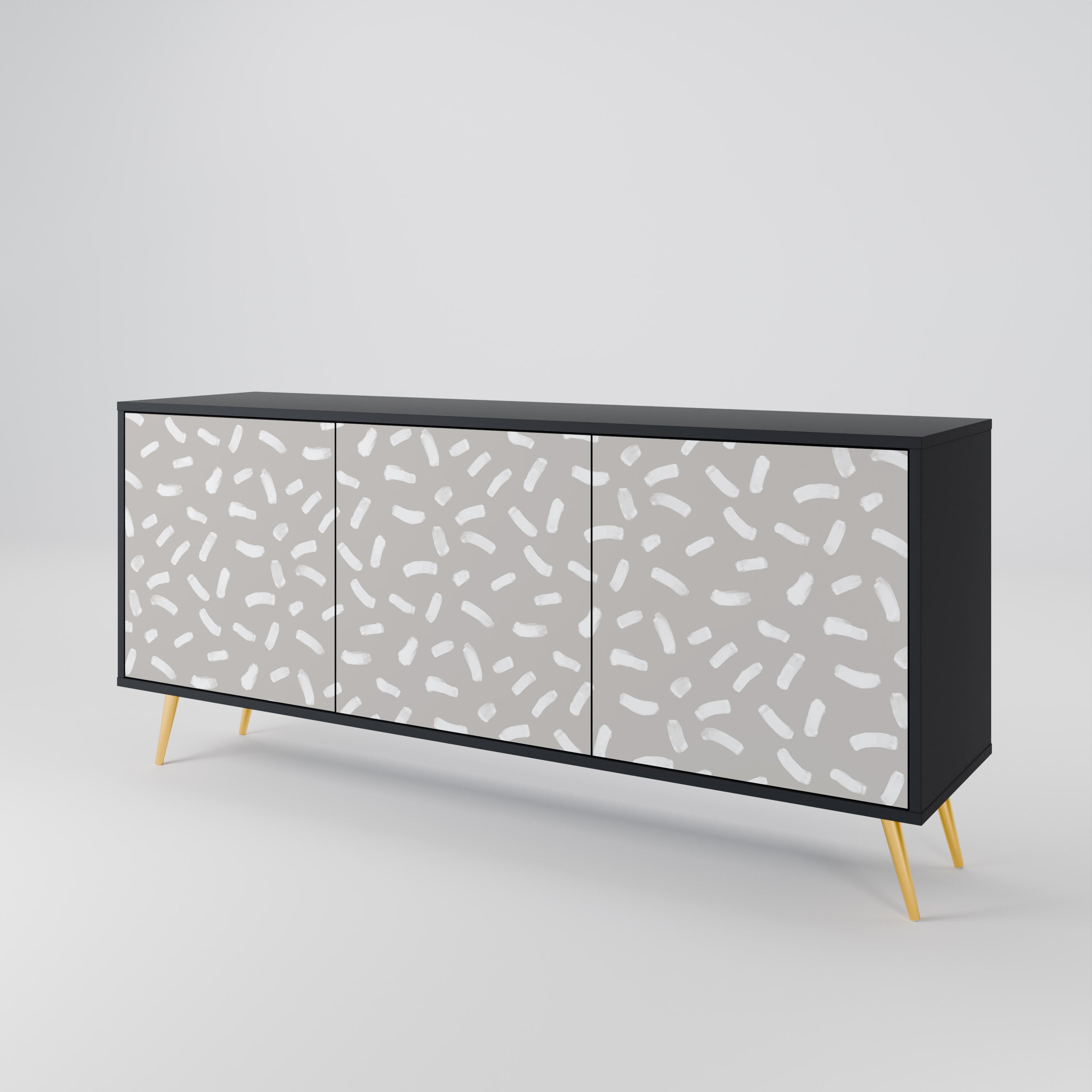 PASSING SECONDS 3-türiges Sideboard in Schwarz