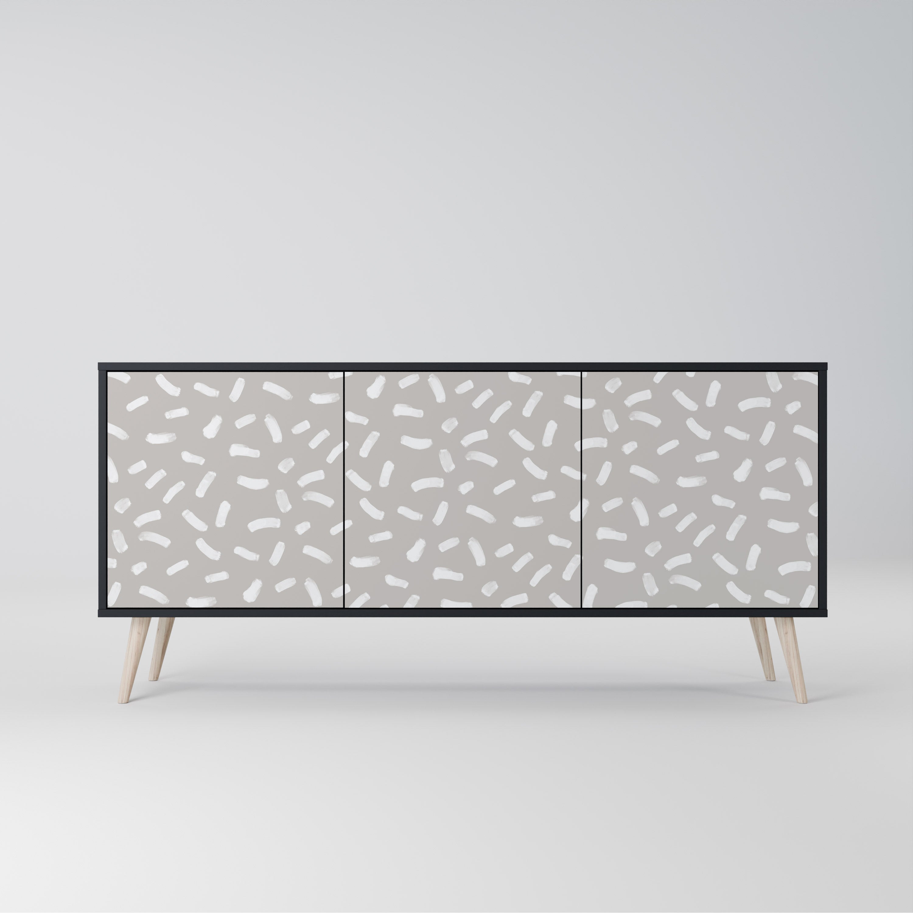 PASSING SECONDS 3-türiges Sideboard in Schwarz