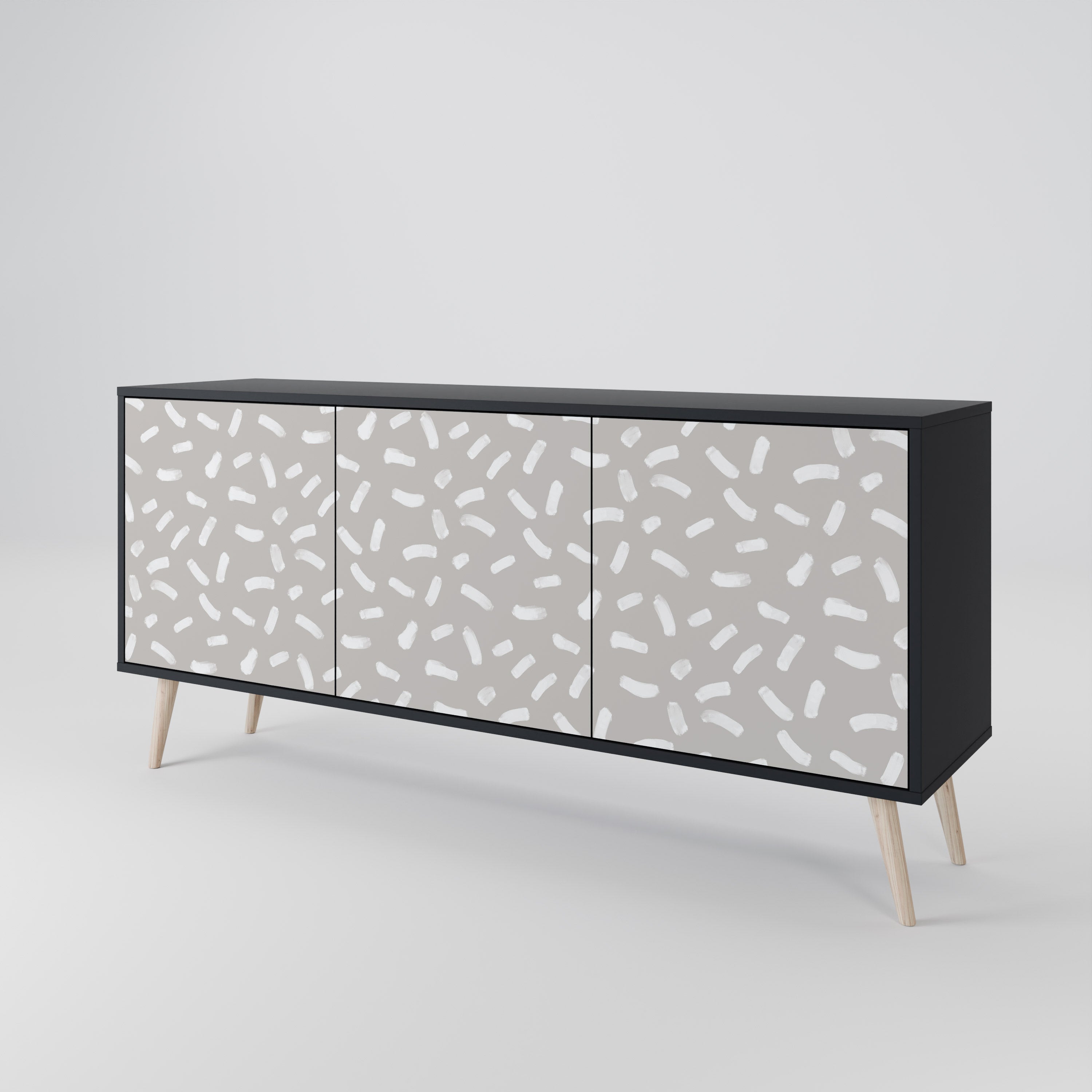 PASSING SECONDS 3-türiges Sideboard in Schwarz
