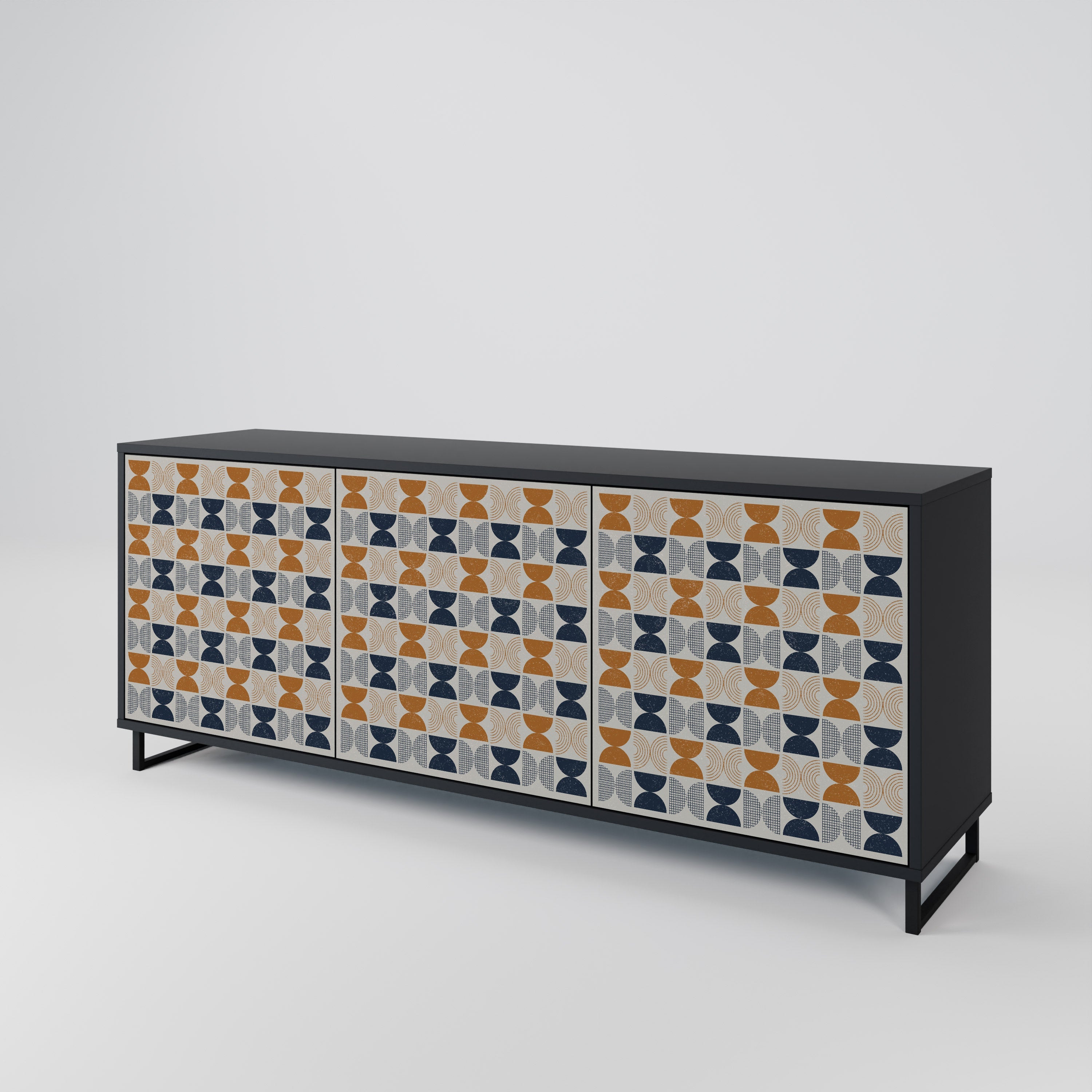 REFLECTION RANGE 3-türiges Sideboard in Schwarz