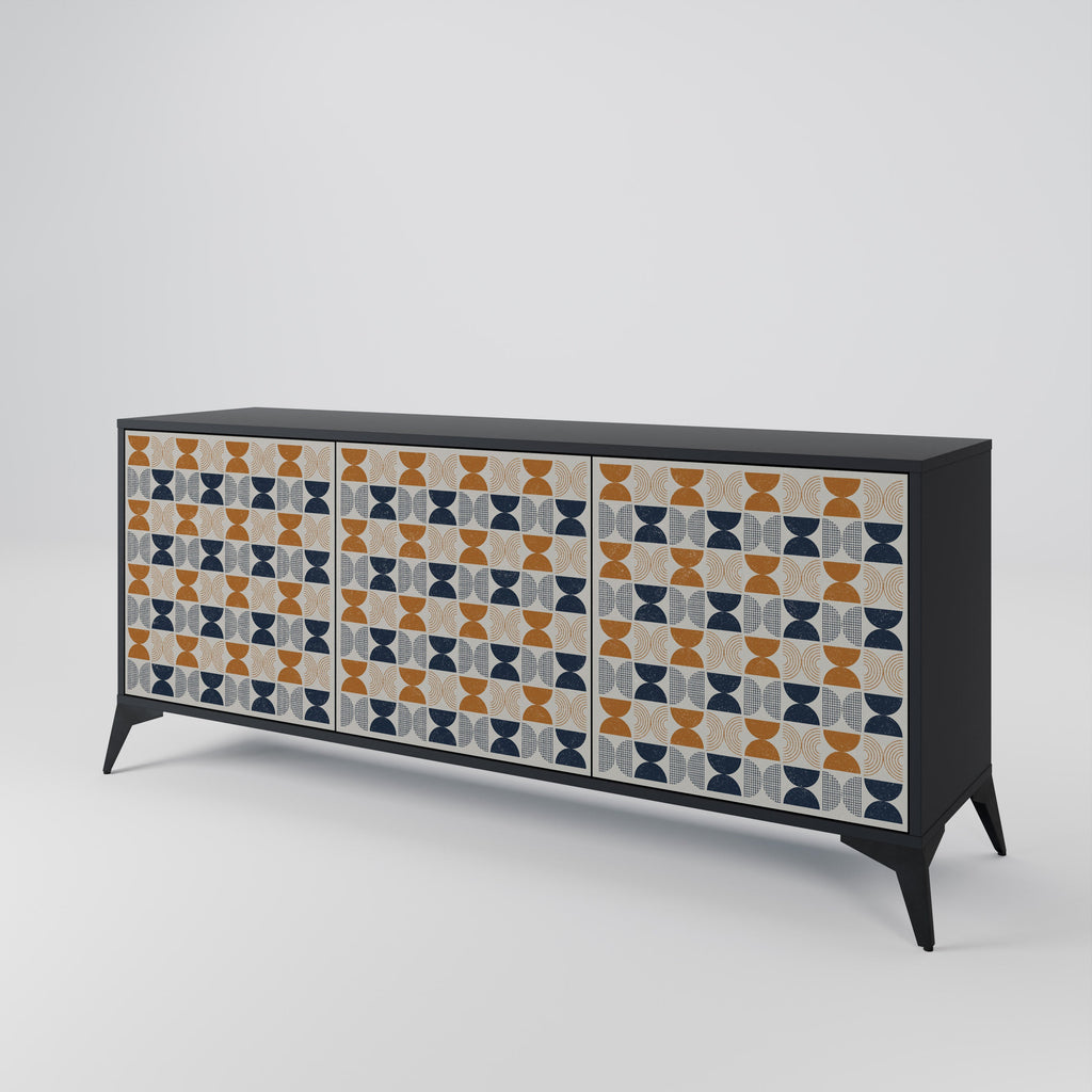 REFLECTION RANGE 3-türiges Sideboard in Schwarz