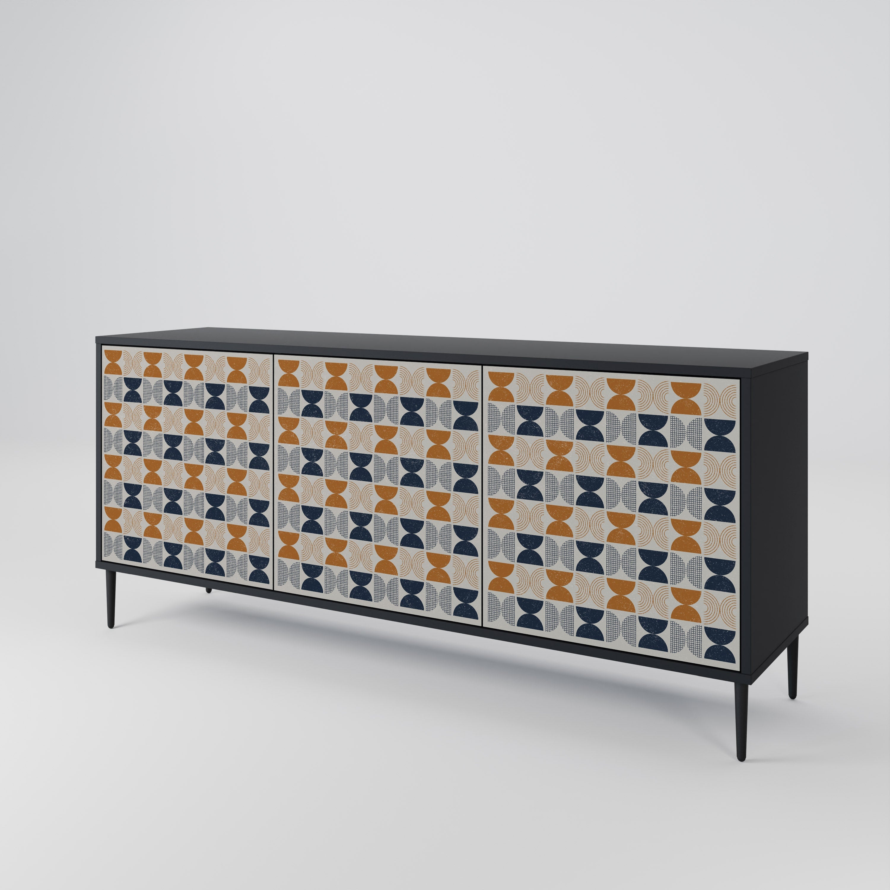 REFLECTION RANGE 3-türiges Sideboard in Schwarz