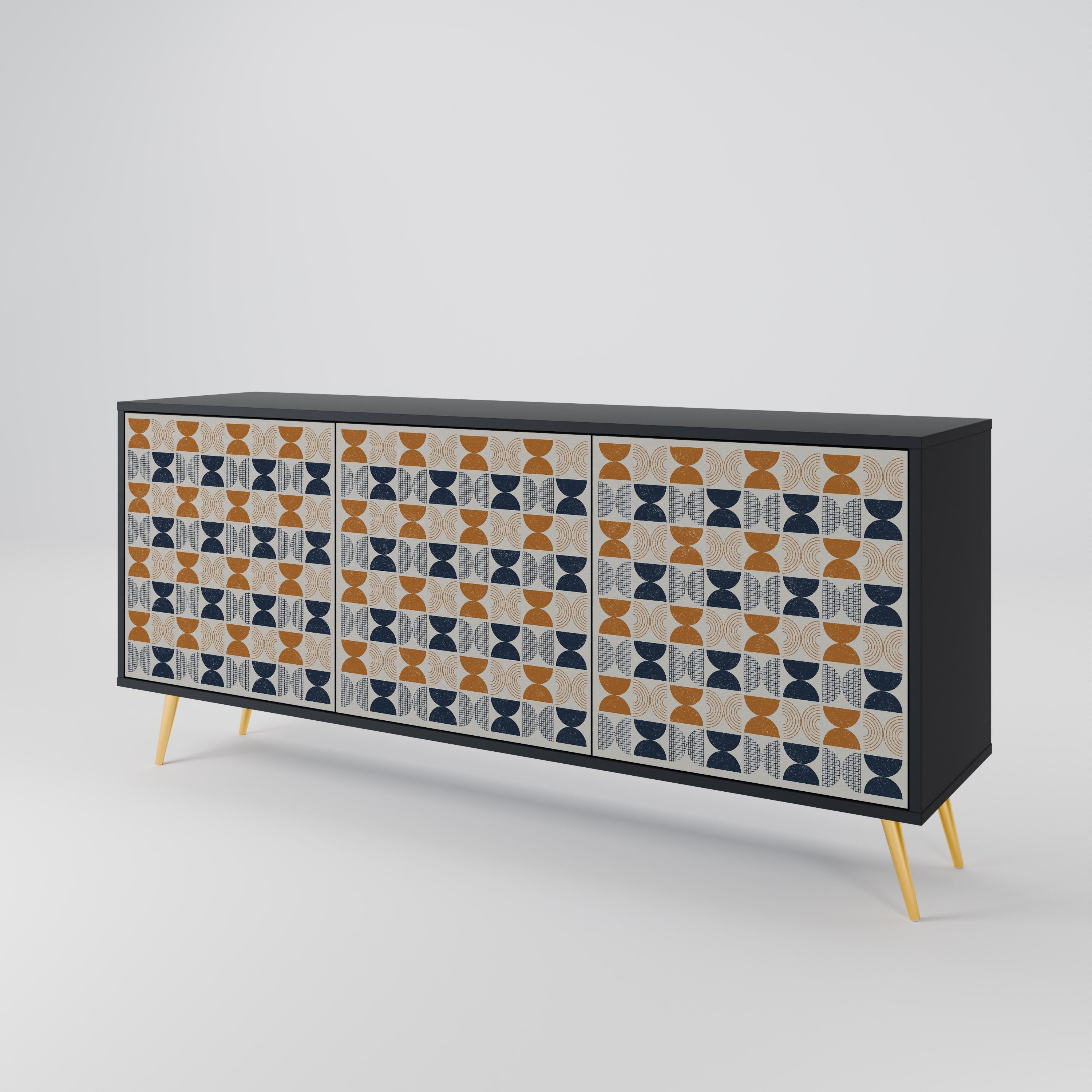 REFLECTION RANGE 3-türiges Sideboard in Schwarz