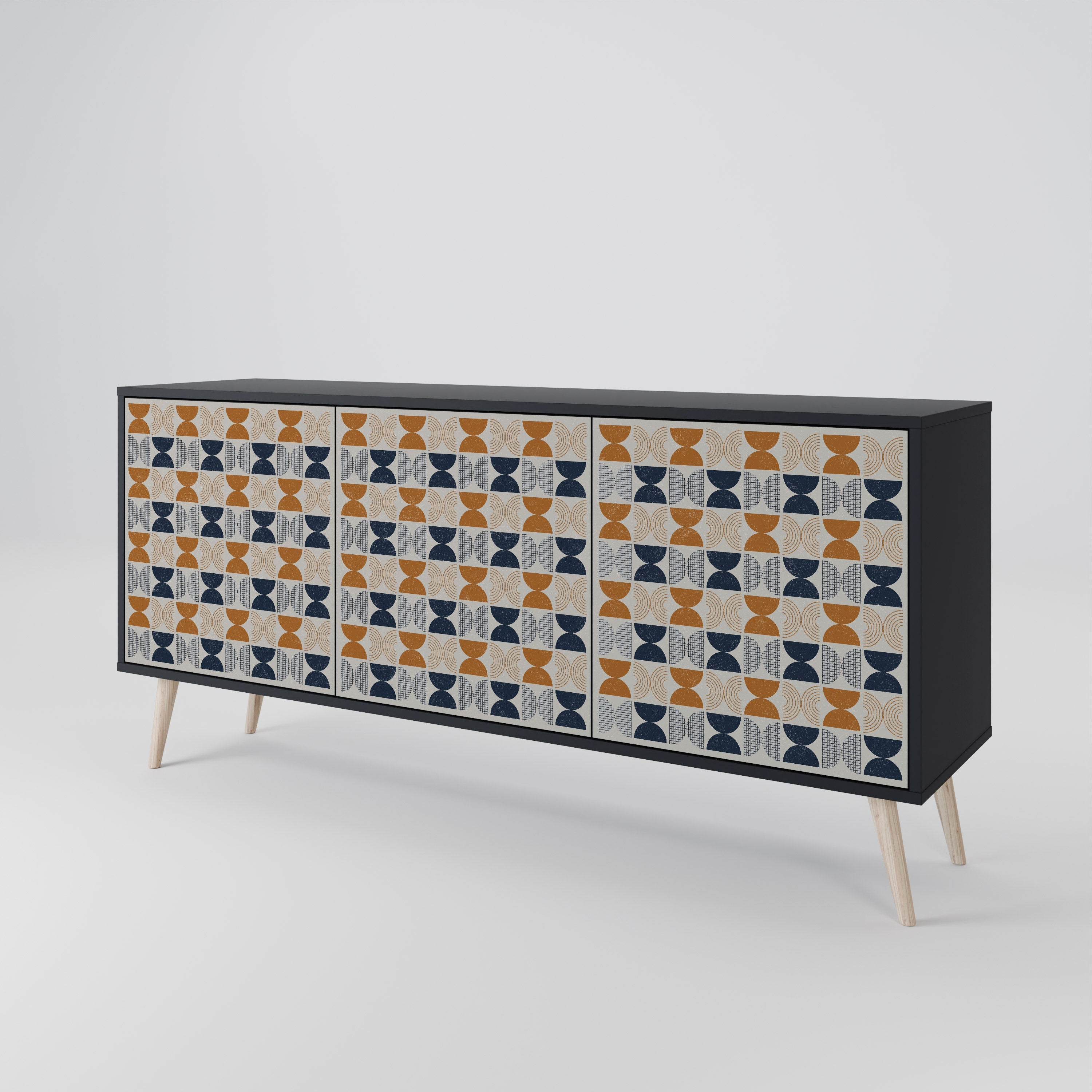 REFLECTION RANGE 3-türiges Sideboard in Schwarz