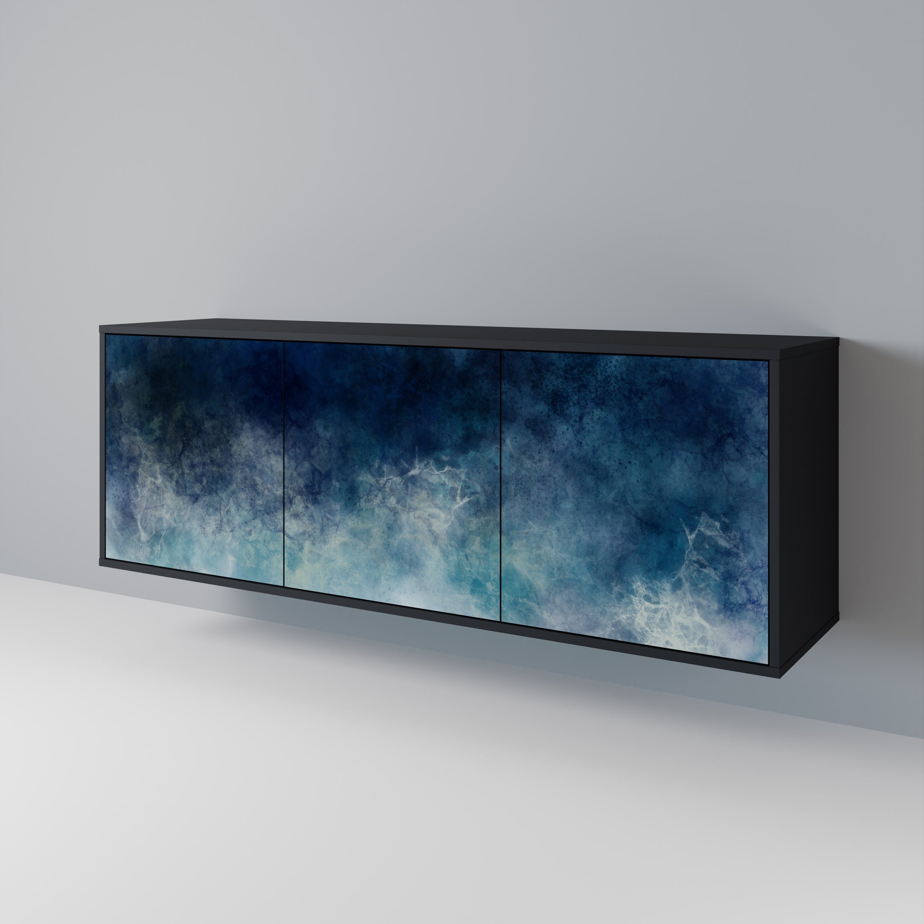 CELESTIAL FALL 3-türiges Sideboard in Schwarz
