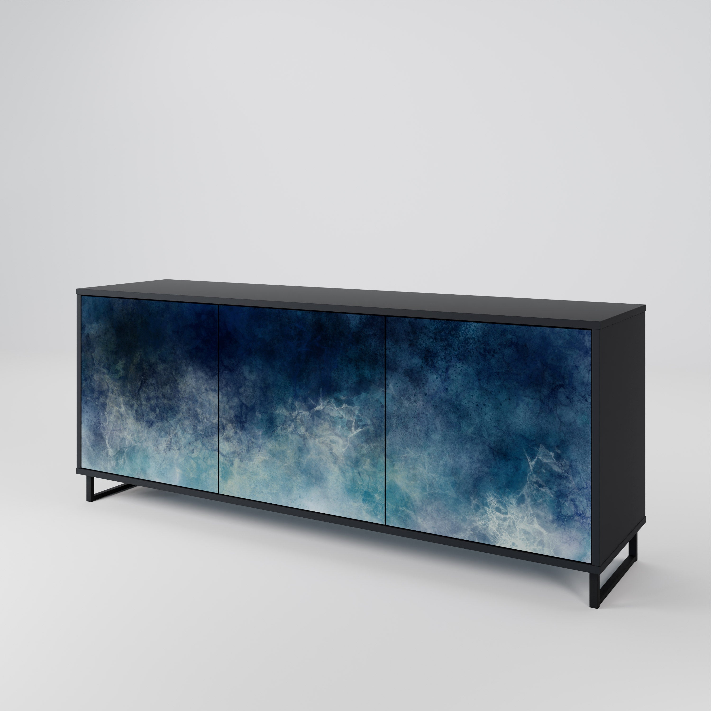 CELESTIAL FALL 3-türiges Sideboard in Schwarz