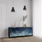 CELESTIAL FALL 3-Door Sideboard in Black Finish