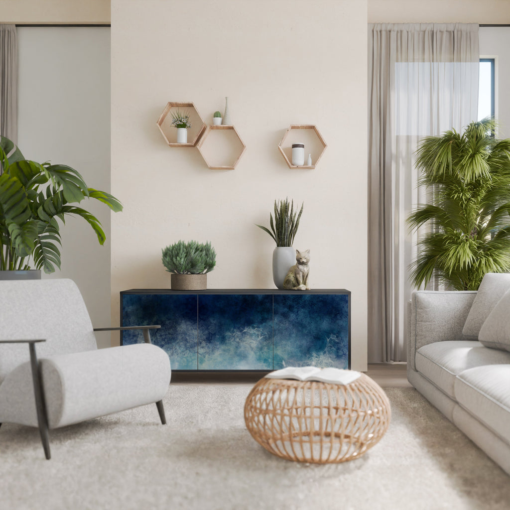 CELESTIAL FALL 3-türiges Sideboard in Schwarz