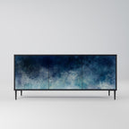 CELESTIAL FALL 3-Door Sideboard in Black Finish