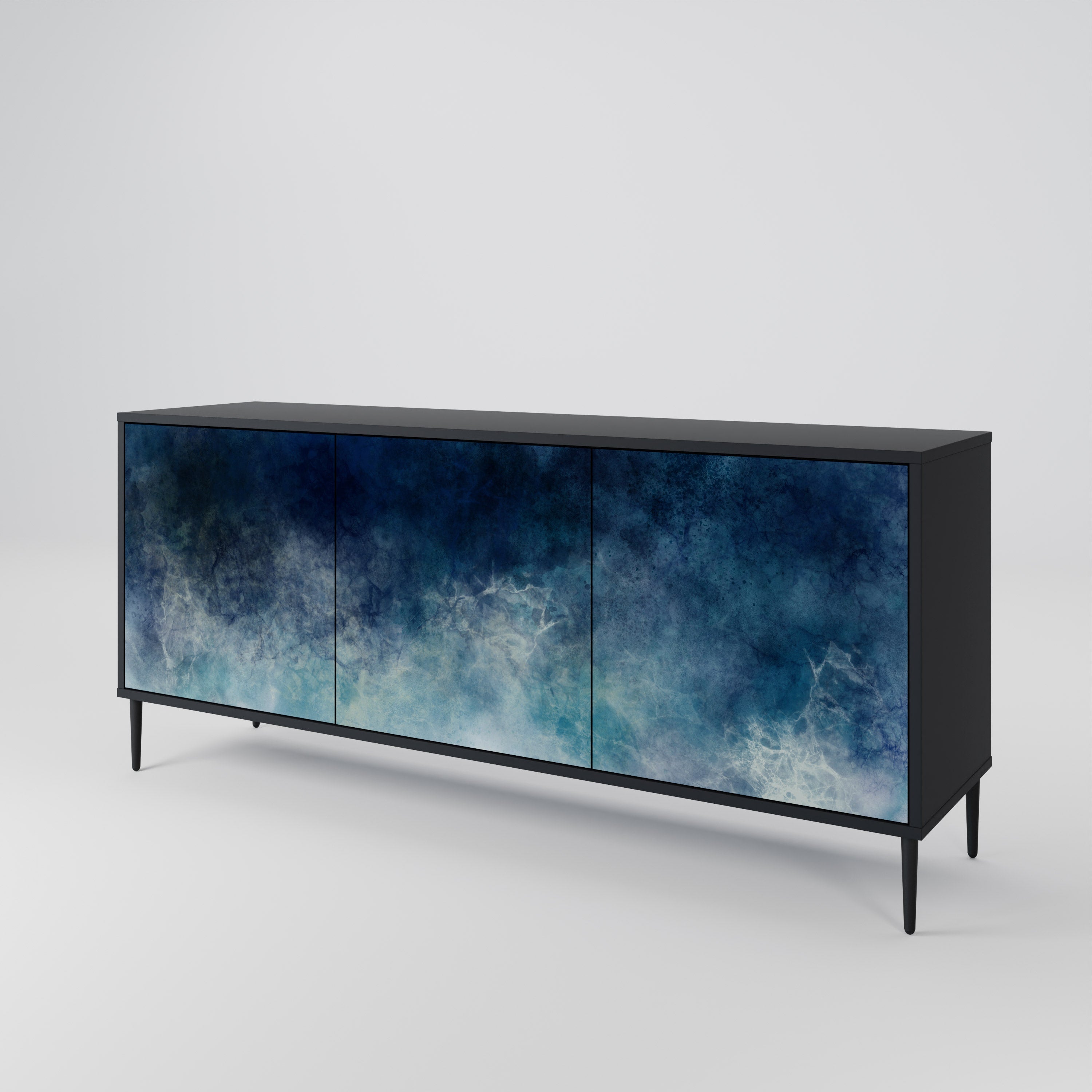CELESTIAL FALL 3-türiges Sideboard in Schwarz
