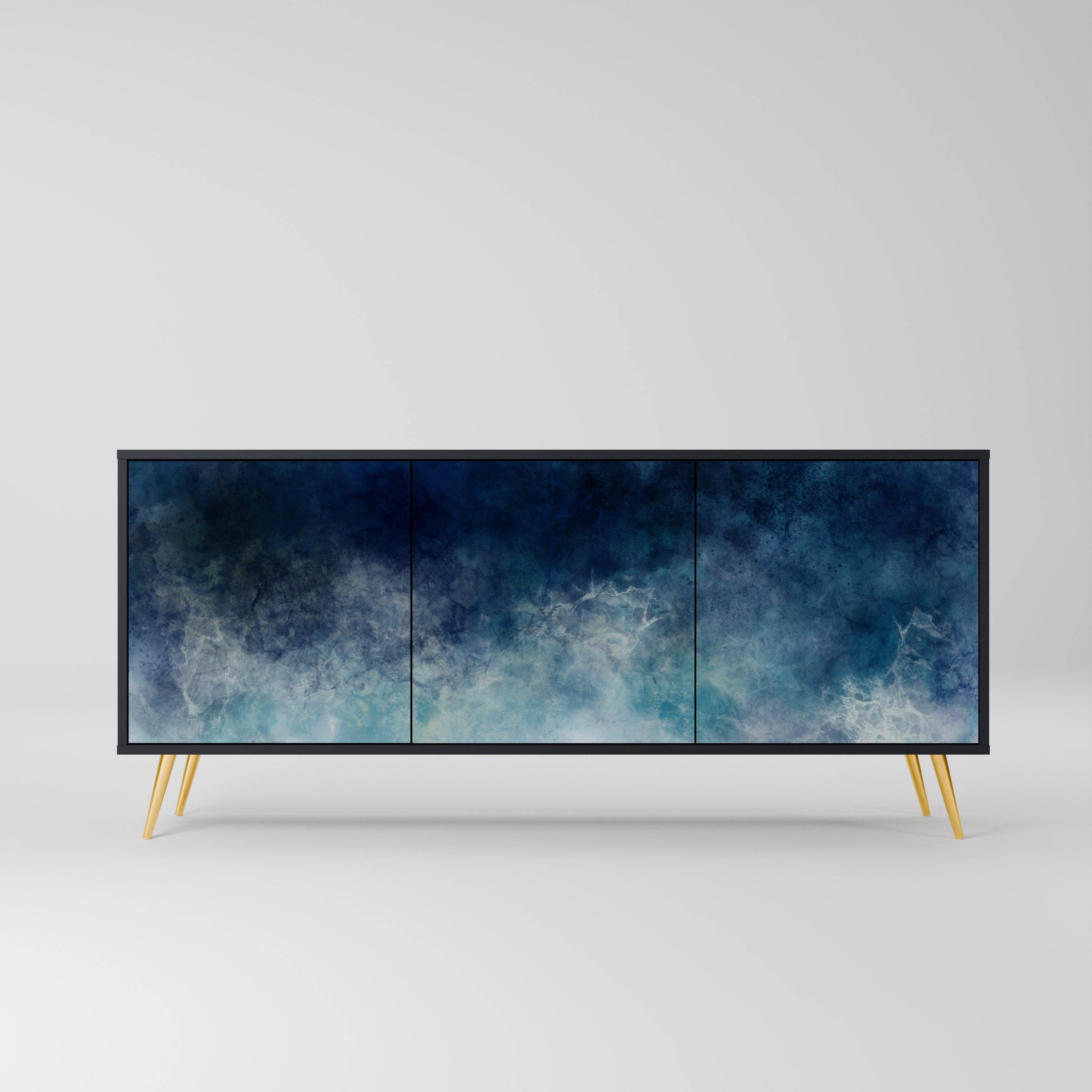 CELESTIAL FALL 3-türiges Sideboard in Schwarz