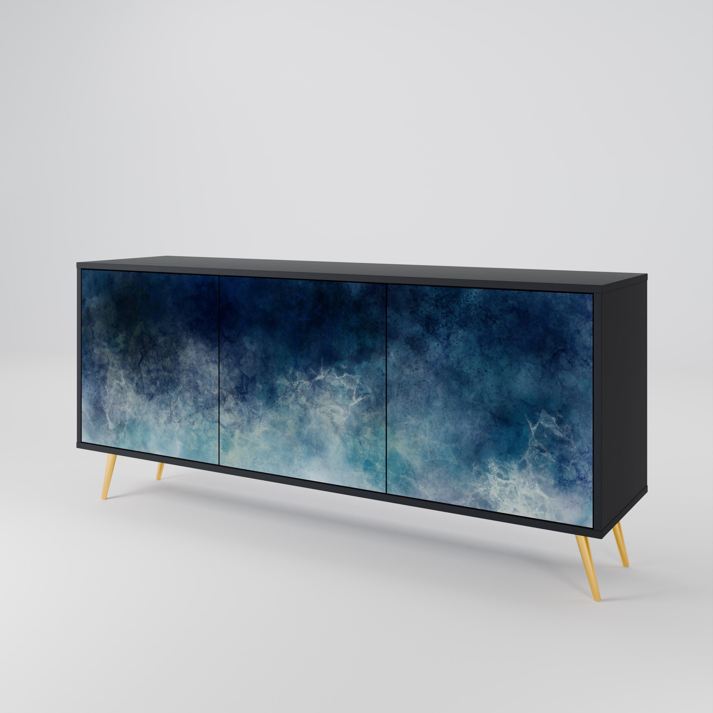 CELESTIAL FALL 3-türiges Sideboard in Schwarz