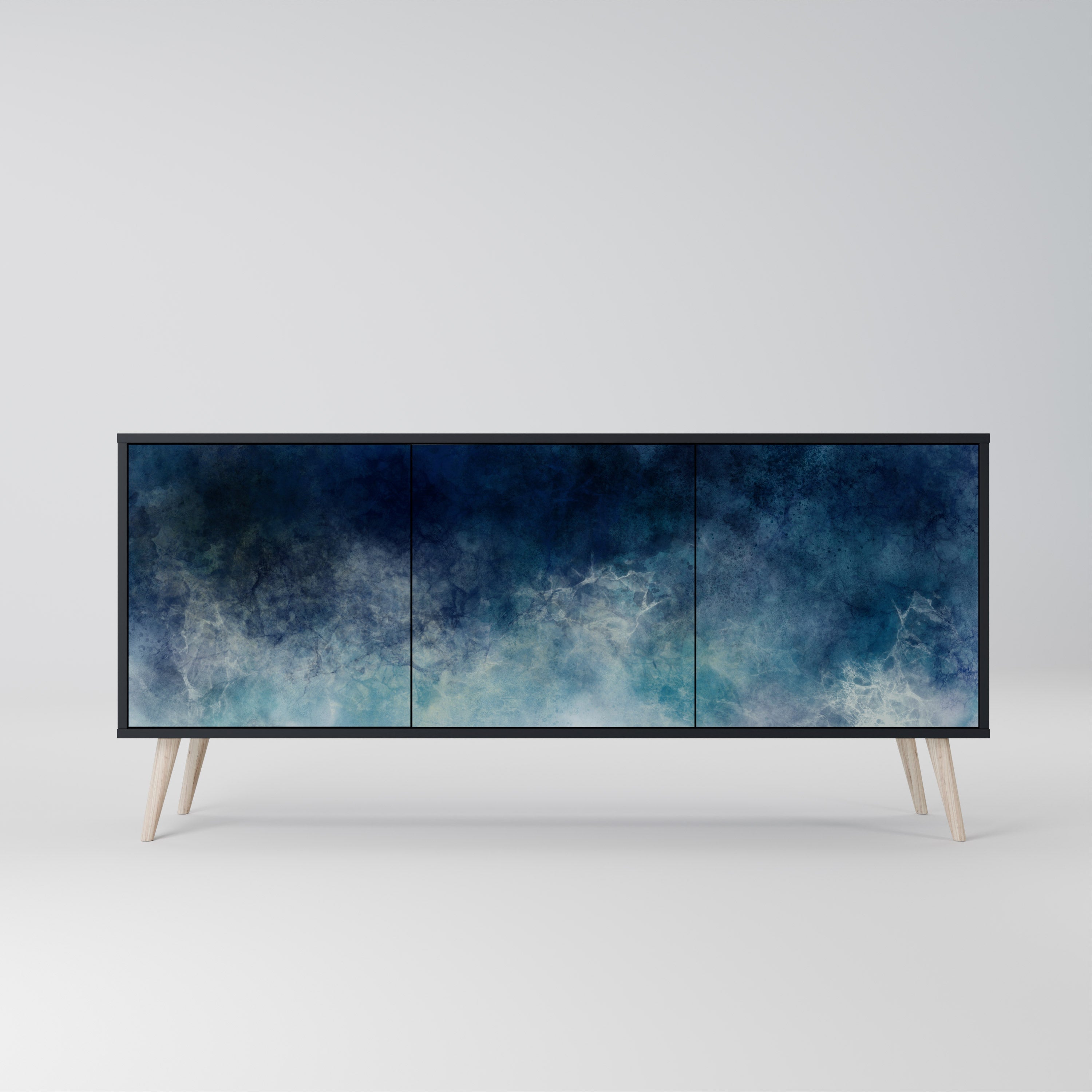 CELESTIAL FALL 3-türiges Sideboard in Schwarz