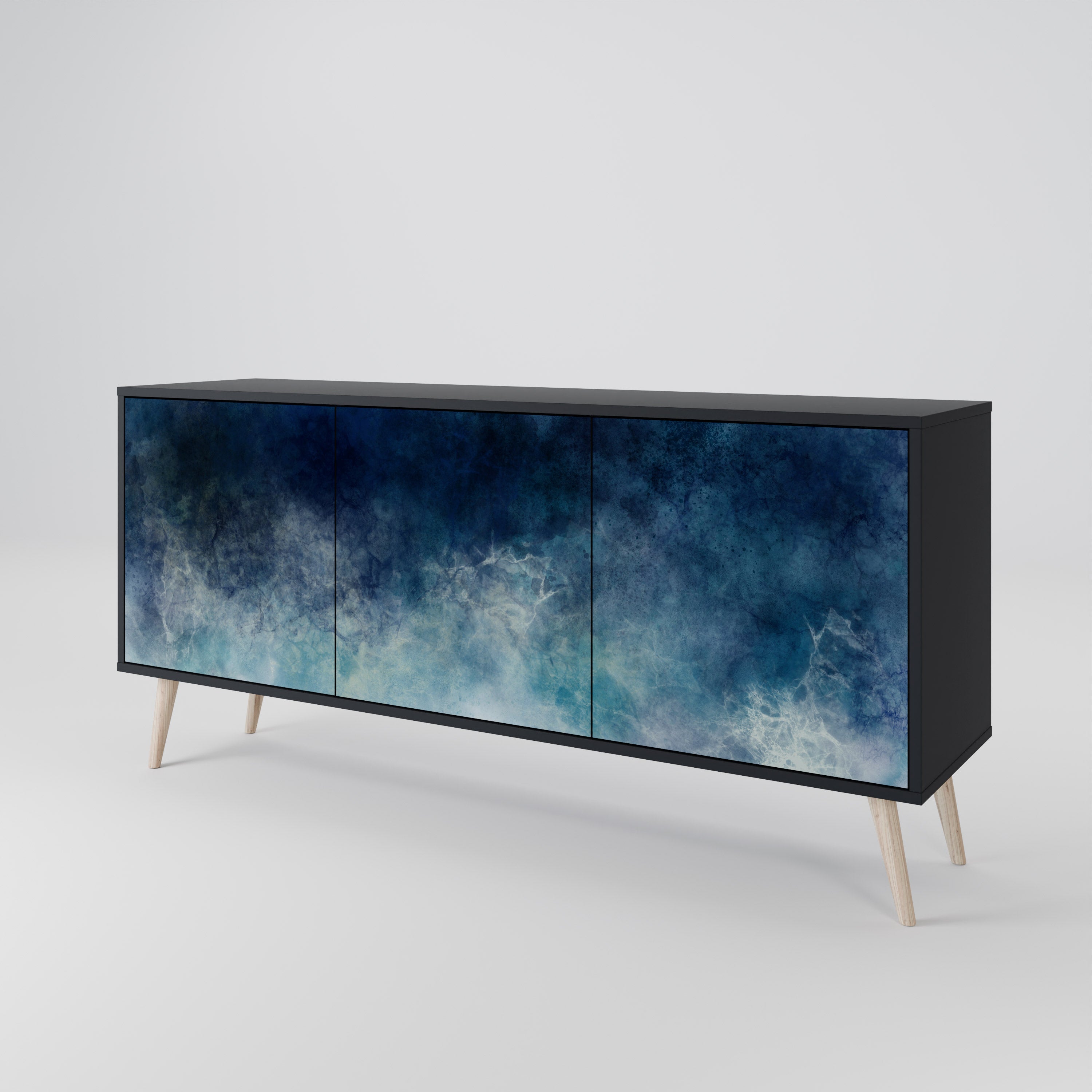 CELESTIAL FALL 3-türiges Sideboard in Schwarz