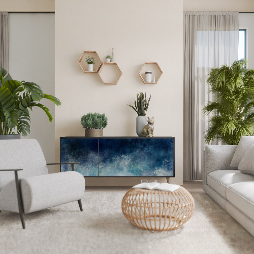 CELESTIAL FALL 3-türiges Sideboard in Schwarz