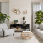 MARBLE OF TOMMORROW 3-Door Sideboard in Black Finish