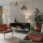 MARBLE OF TOMMORROW 3-Door Sideboard in Black Finish