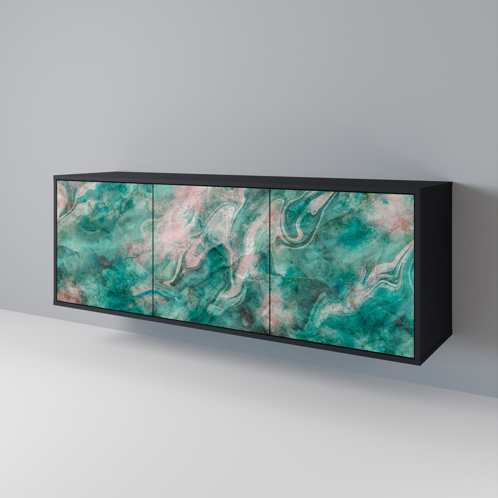 ABSTRACT ALCHEMY 3-türiges Sideboard in Schwarz