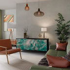 ABSTRACT ALCHEMY Sideboard mit 3 Türen in Schwarz