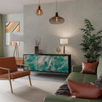 ABSTRACT ALCHEMY Sideboard mit 3 Türen in Schwarz