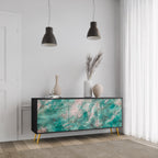 ABSTRACT ALCHEMY Sideboard mit 3 Türen in Schwarz