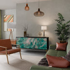 ABSTRACT ALCHEMY Sideboard mit 3 Türen in Schwarz