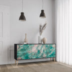 ABSTRACT ALCHEMY Sideboard mit 3 Türen in Schwarz