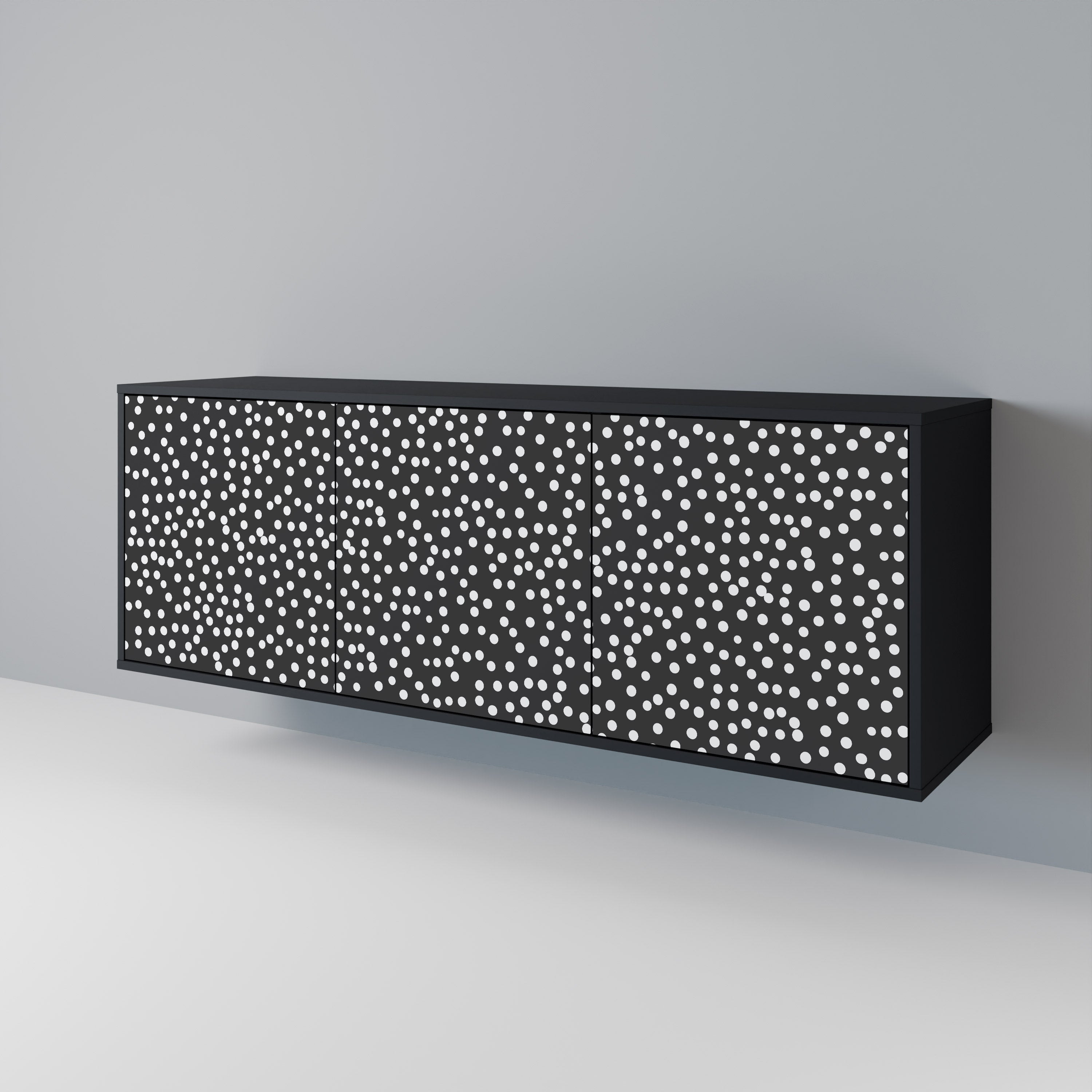 BLINDING LIGHTS 3-türiges Sideboard in Schwarz