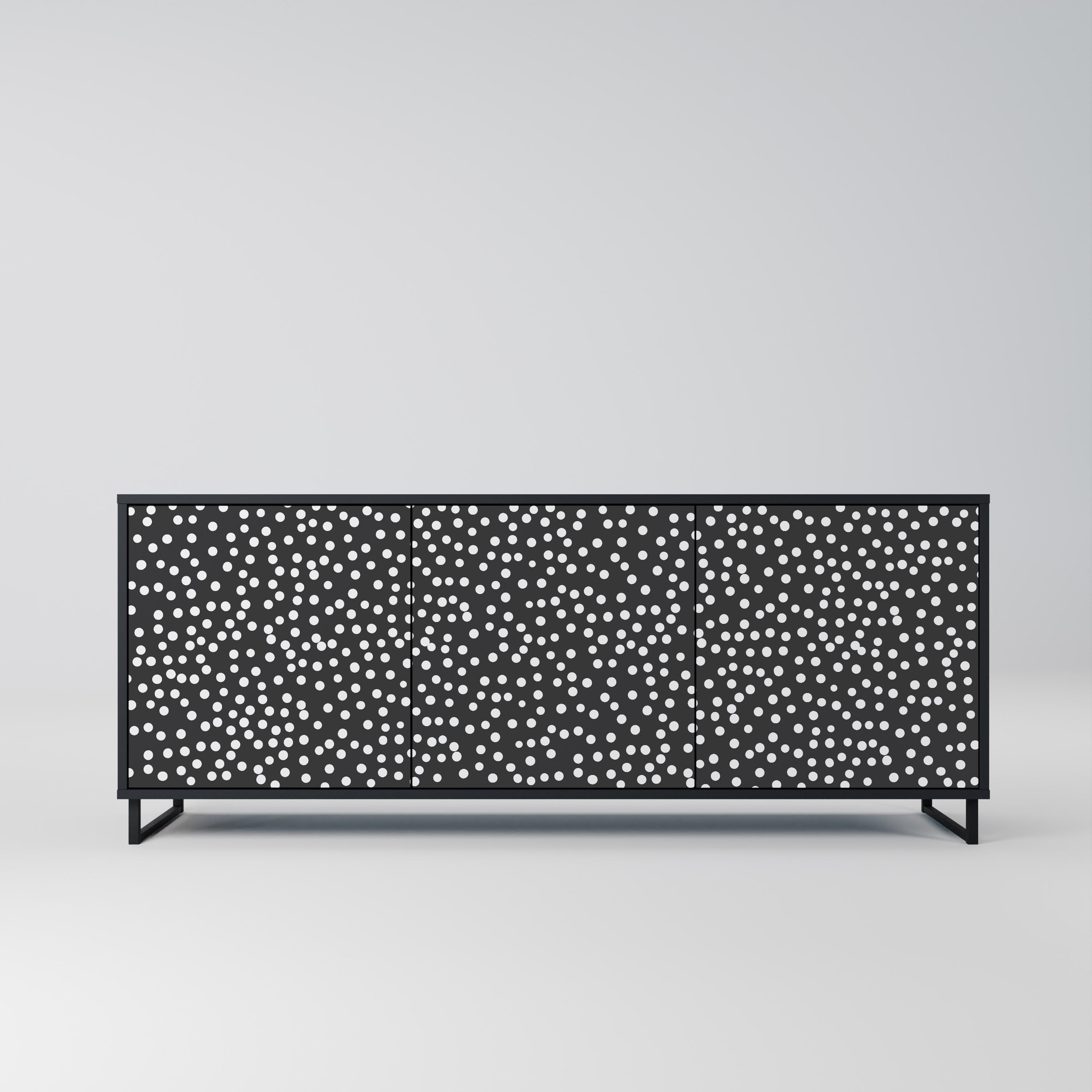 BLINDING LIGHTS 3-türiges Sideboard in Schwarz