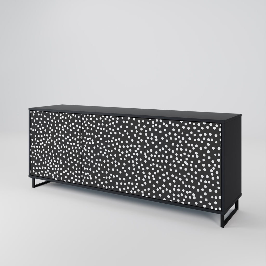 BLINDING LIGHTS 3-türiges Sideboard in Schwarz