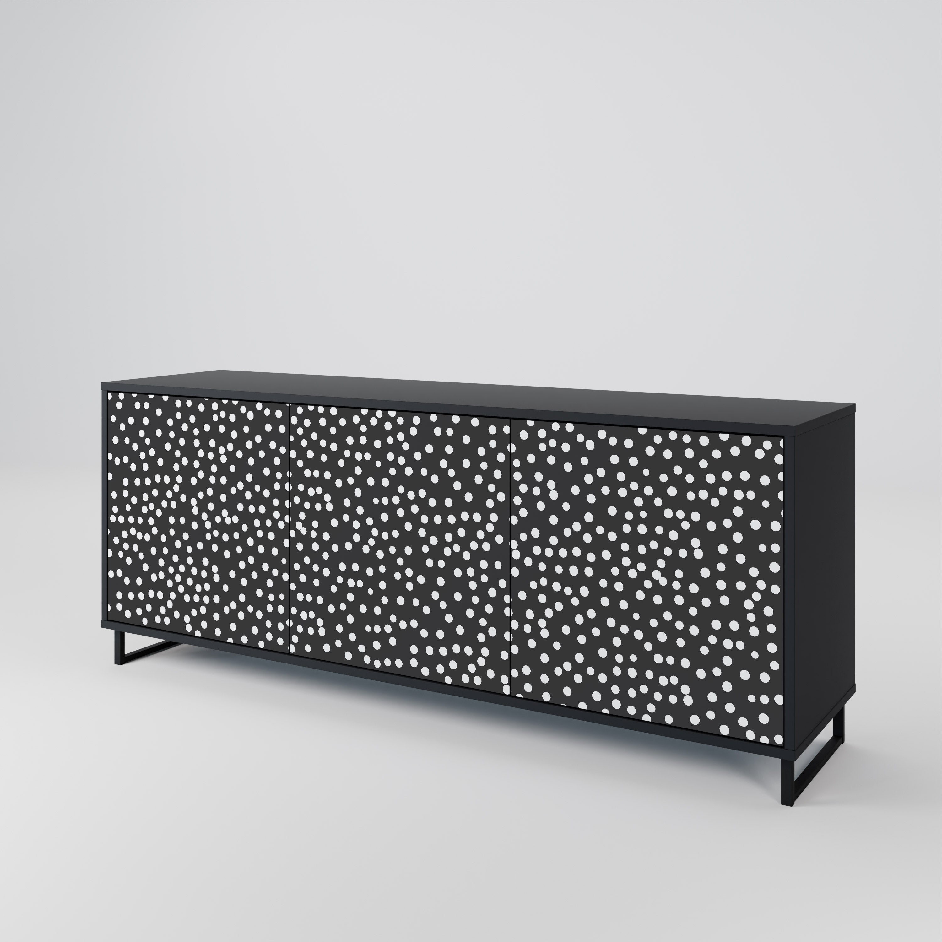 BLINDING LIGHTS 3-türiges Sideboard in Schwarz