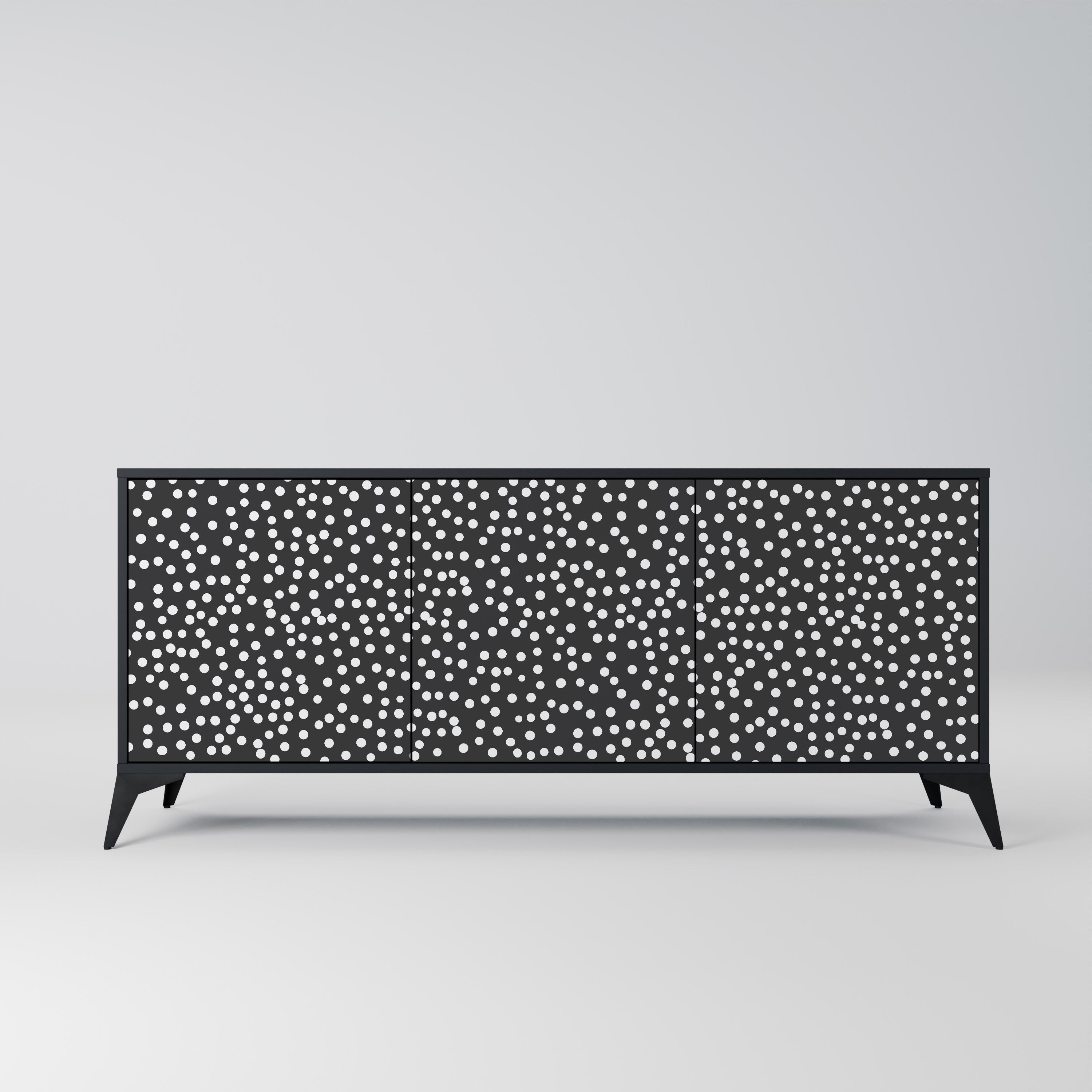 BLINDING LIGHTS 3-türiges Sideboard in Schwarz