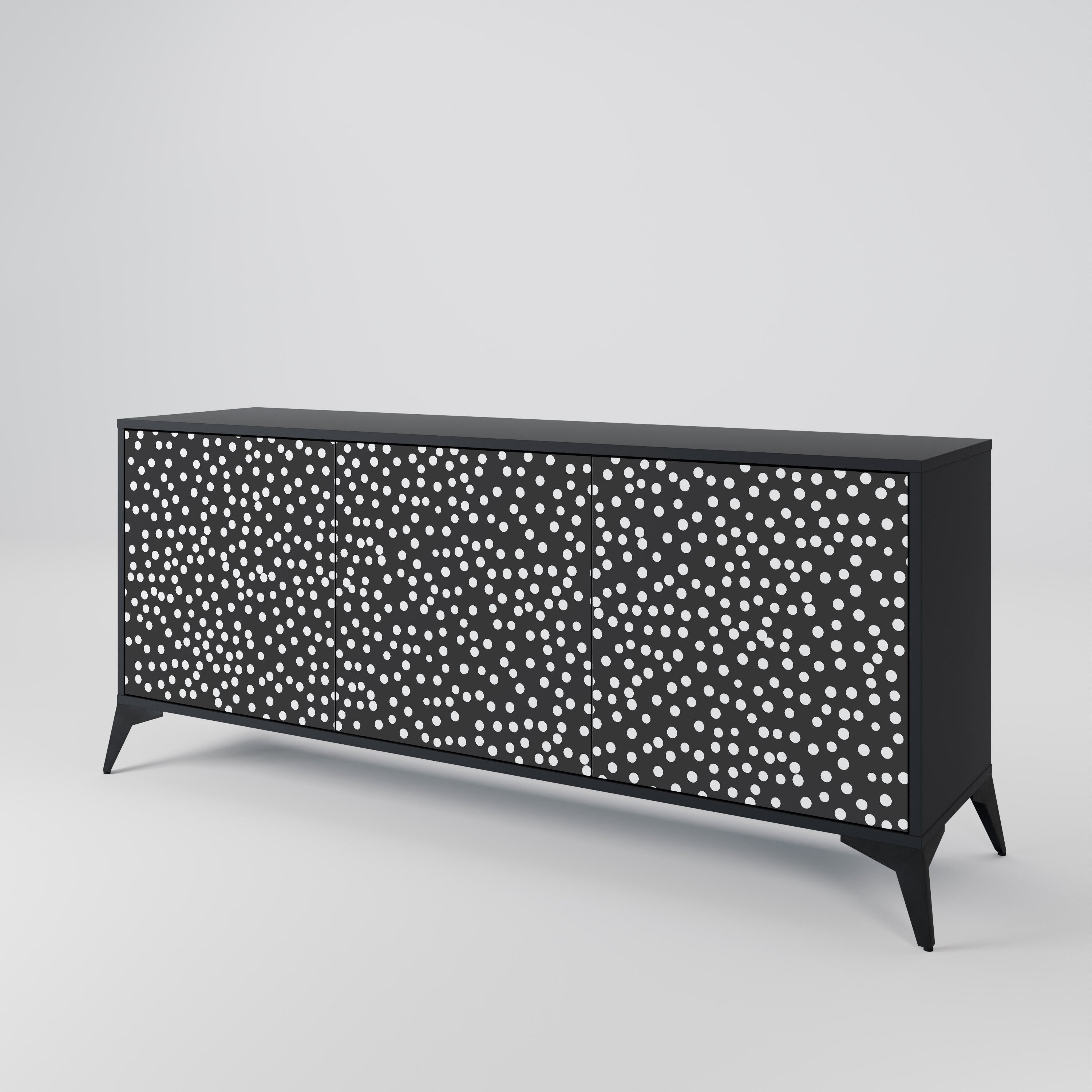 BLINDING LIGHTS 3-türiges Sideboard in Schwarz