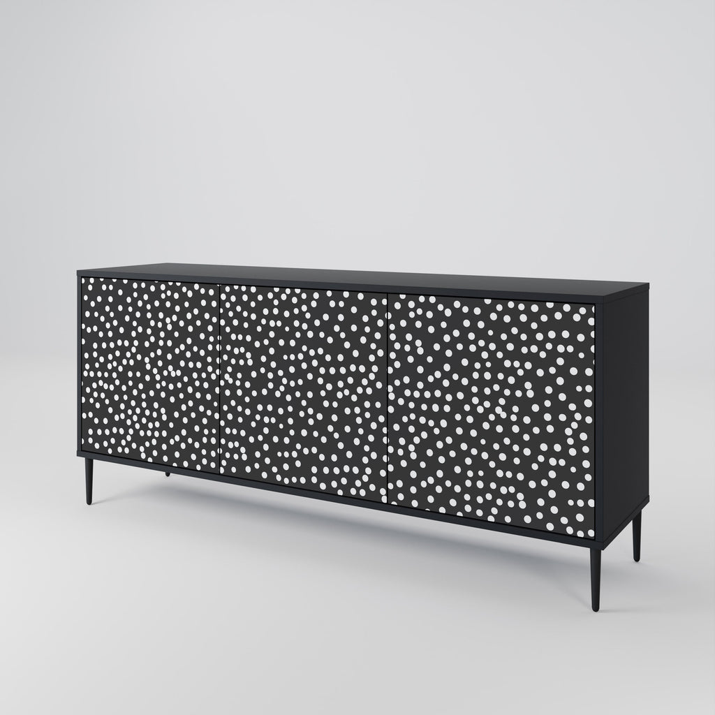 BLINDING LIGHTS 3-türiges Sideboard in Schwarz