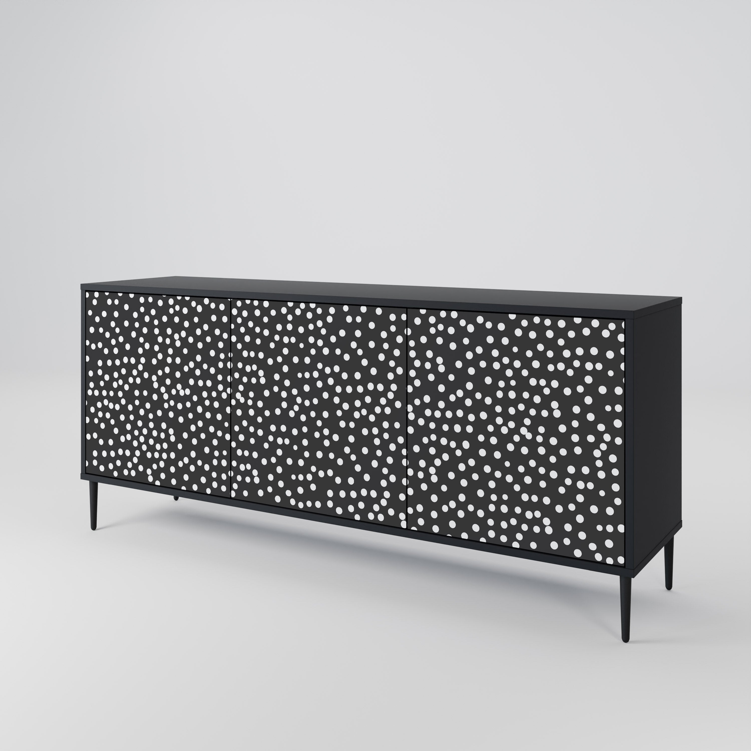 BLINDING LIGHTS 3-türiges Sideboard in Schwarz