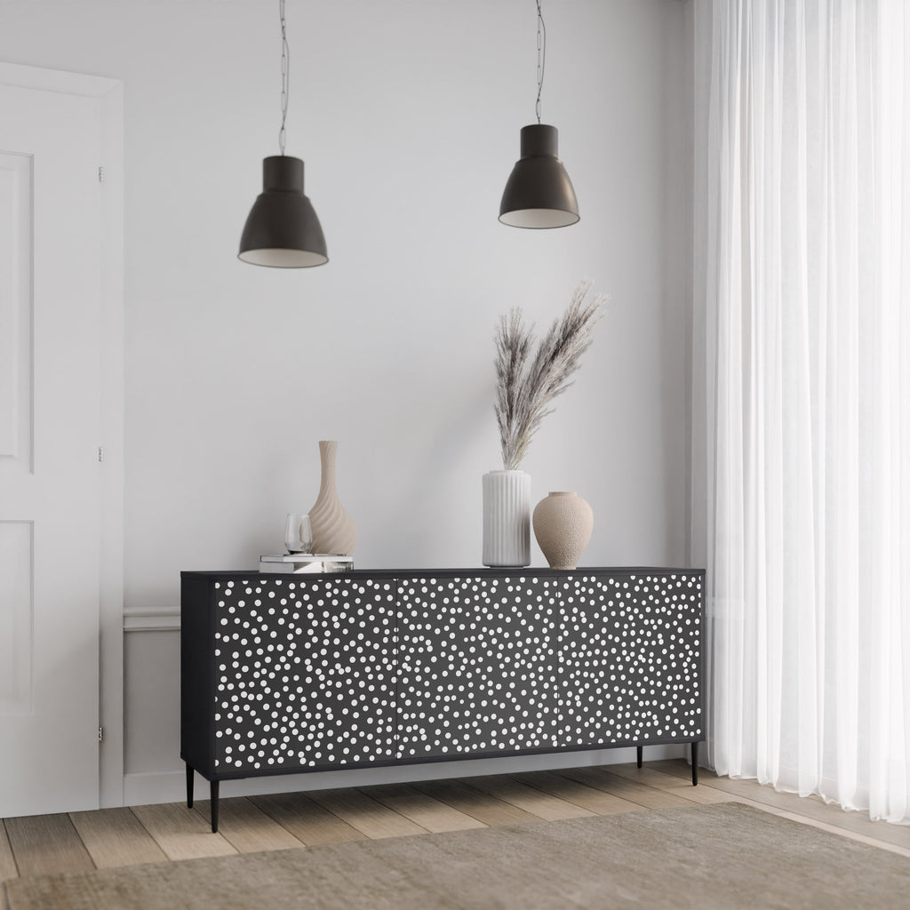 BLINDING LIGHTS 3-türiges Sideboard in Schwarz
