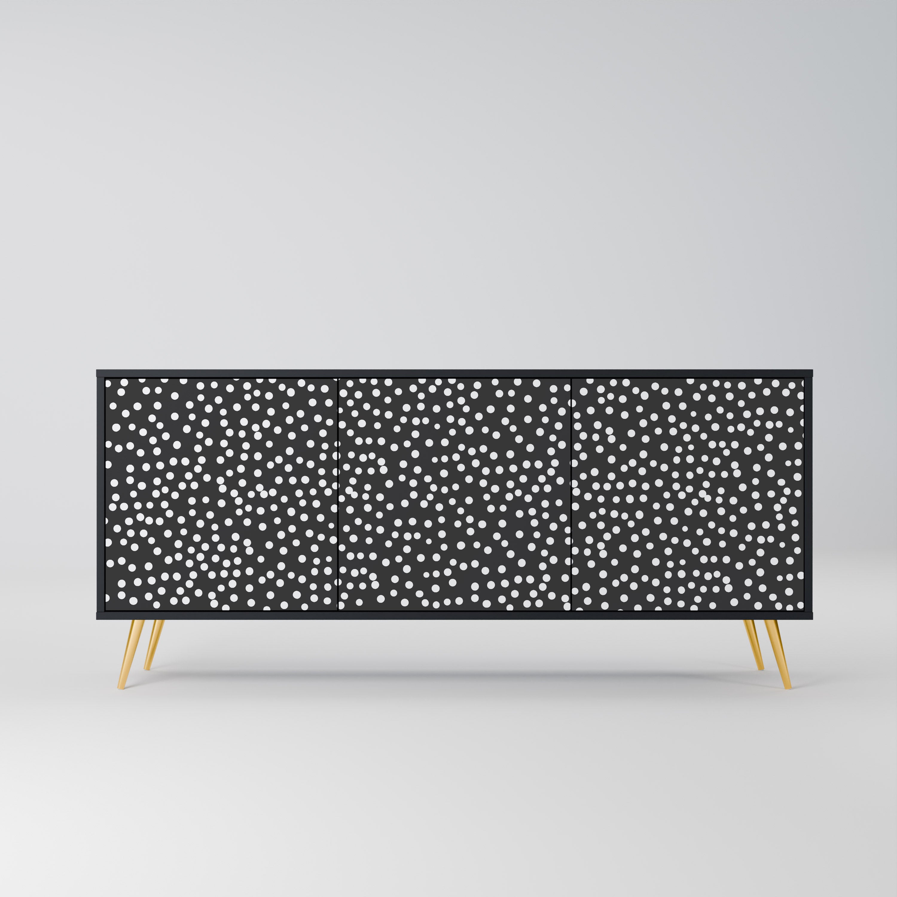 BLINDING LIGHTS 3-türiges Sideboard in Schwarz