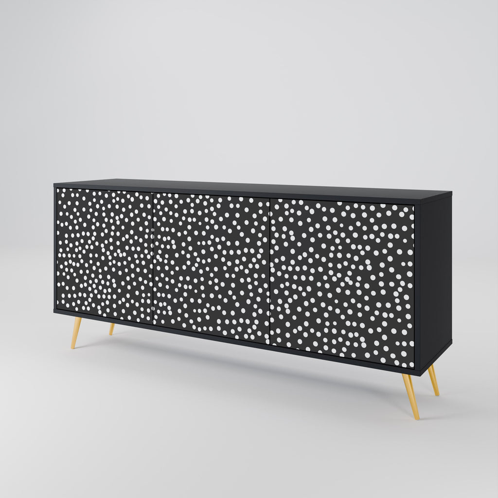 BLINDING LIGHTS 3-türiges Sideboard in Schwarz
