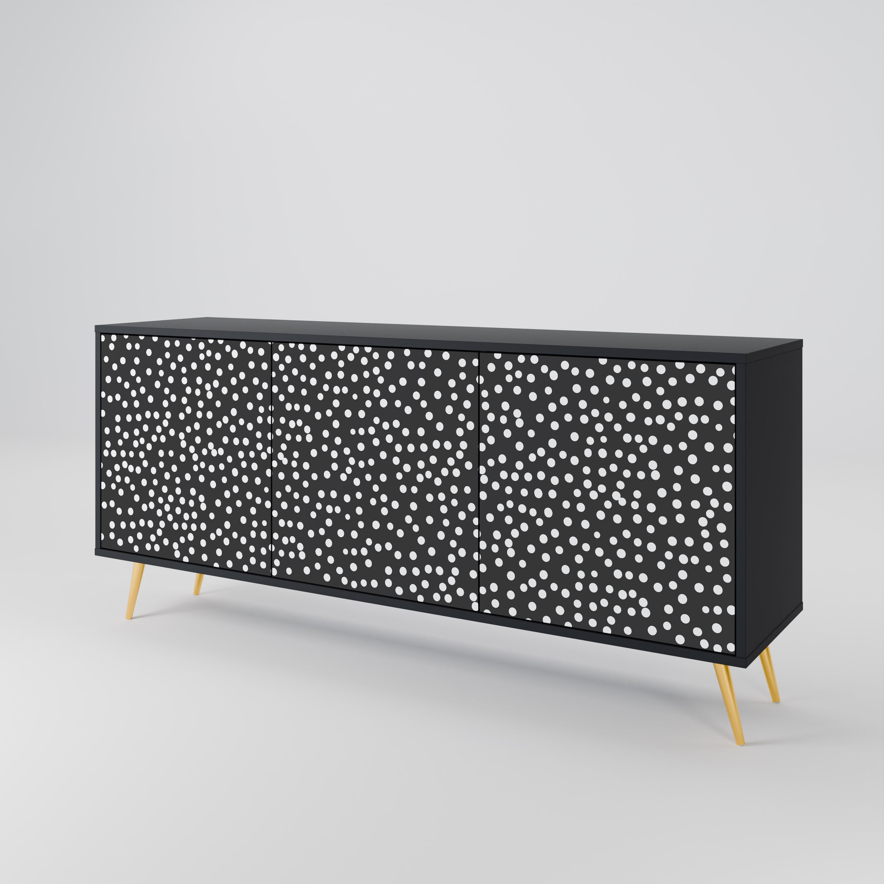 BLINDING LIGHTS 3-türiges Sideboard in Schwarz