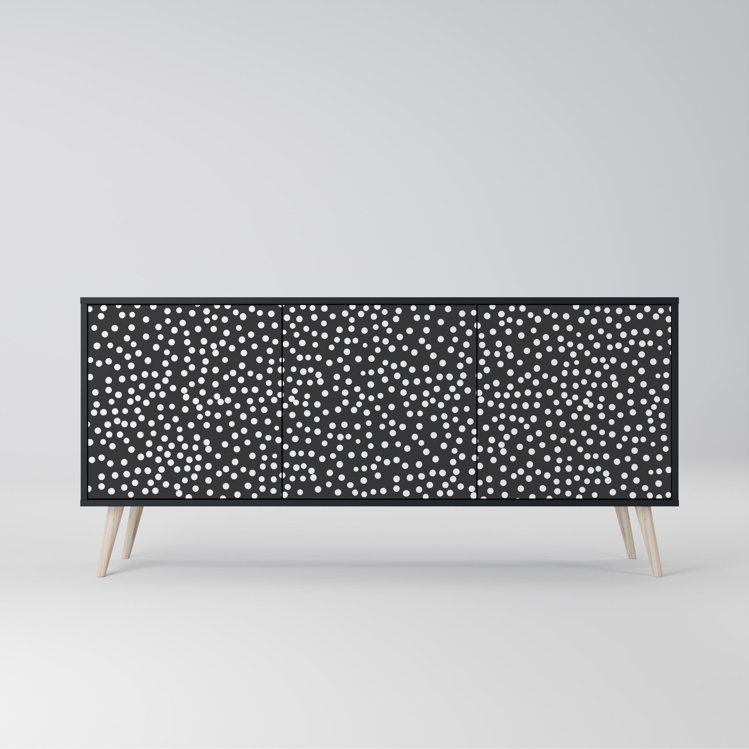 BLINDING LIGHTS 3-türiges Sideboard in Schwarz