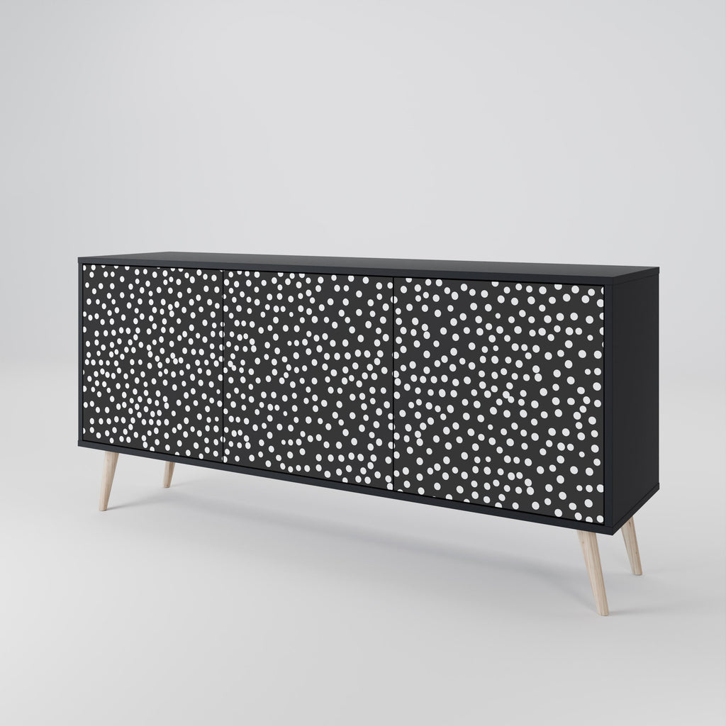 BLINDING LIGHTS 3-türiges Sideboard in Schwarz