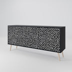 BLINDING LIGHTS 3-Door Sideboard in Black Finish