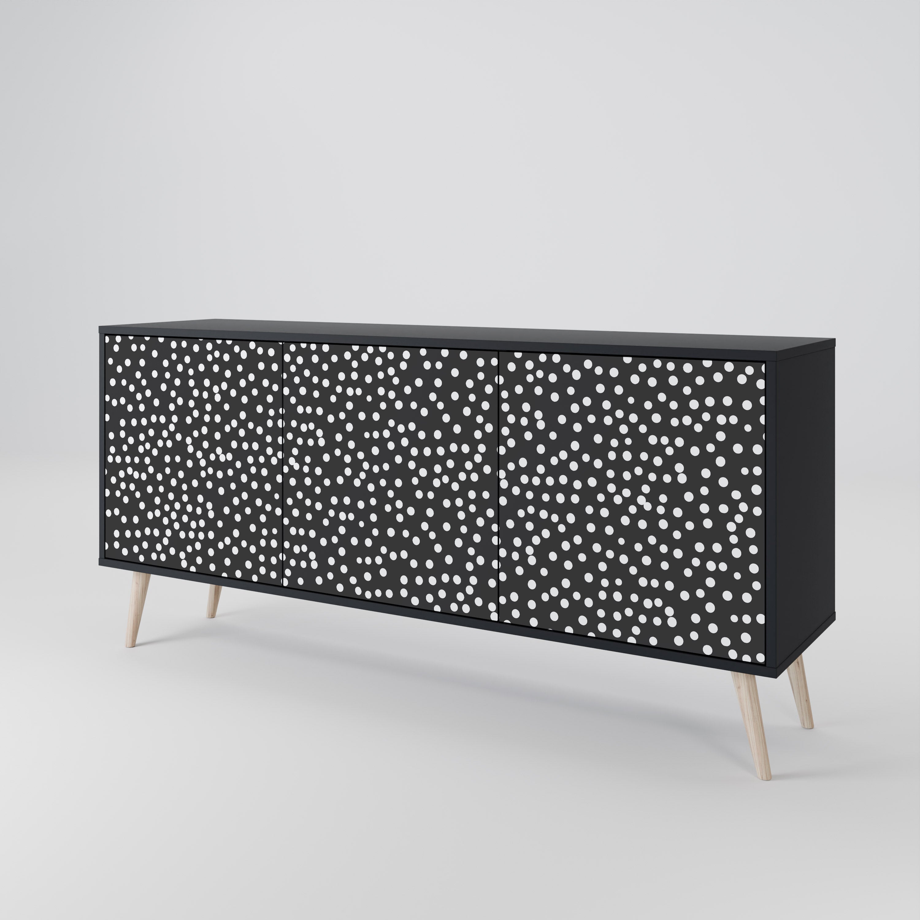 BLINDING LIGHTS 3-türiges Sideboard in Schwarz
