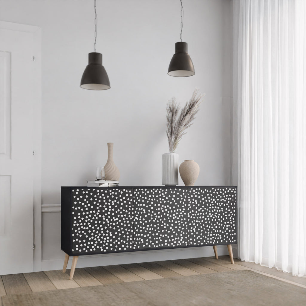 BLINDING LIGHTS 3-türiges Sideboard in Schwarz