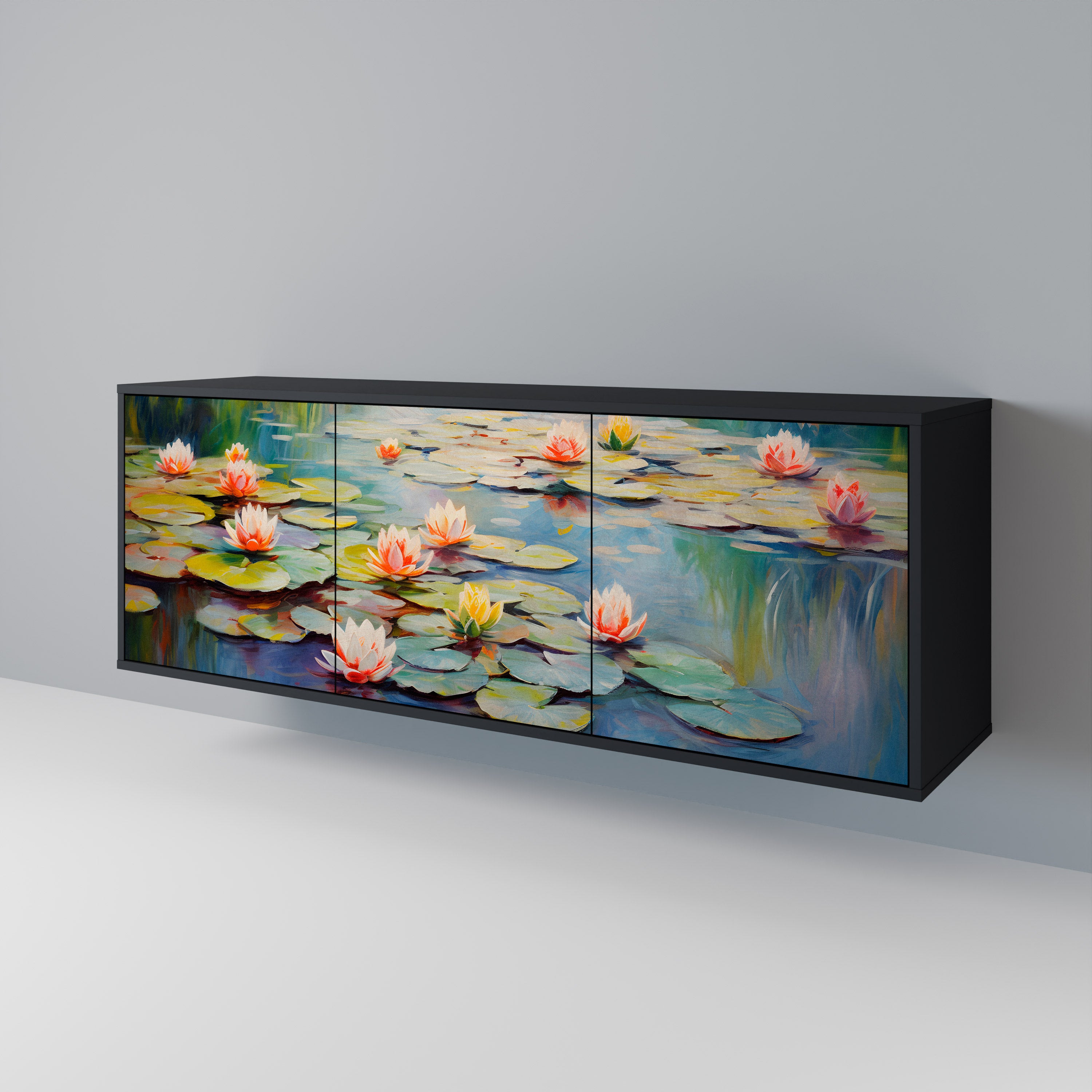 BLOOMING WATERS 3-Door Sideboard