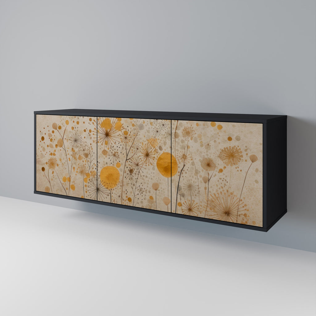 MORNING GLADE 3-türiges Sideboard in Schwarz