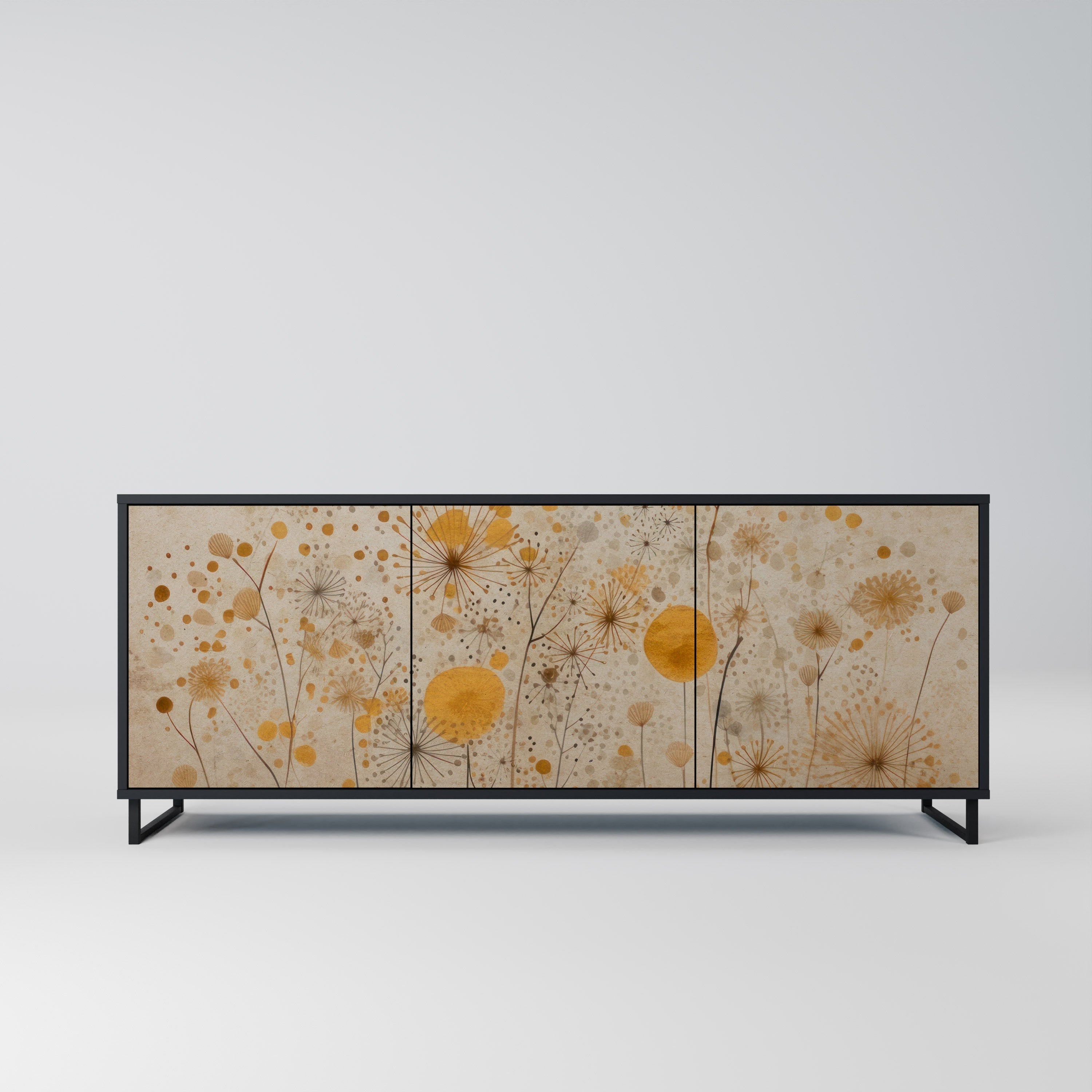 MORNING GLADE 3-türiges Sideboard in Schwarz
