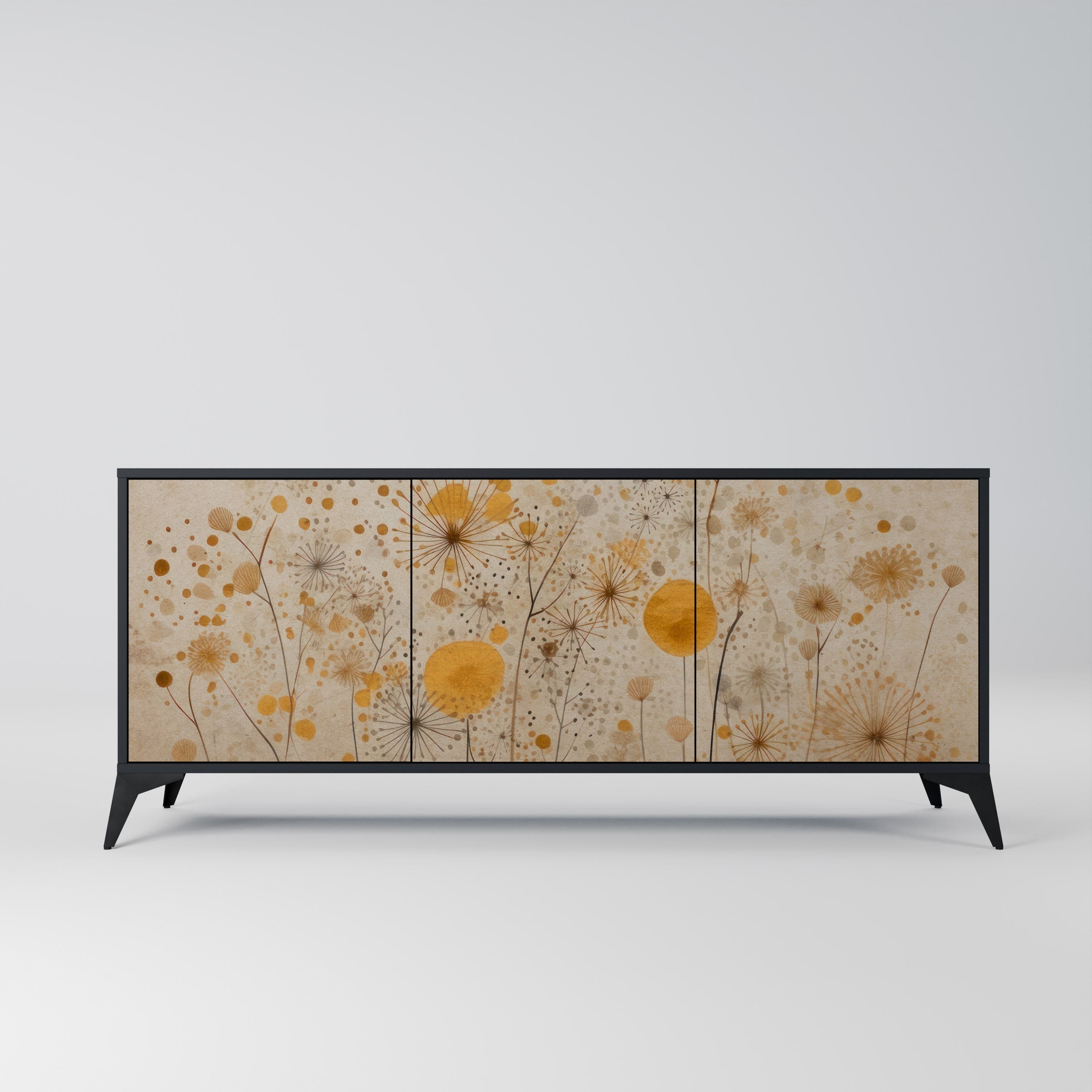 MORNING GLADE 3-türiges Sideboard in Schwarz