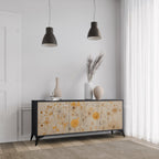 MORNING GLADE 3-Door Sideboard in Black Finish